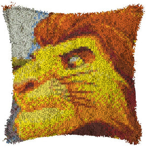 Cartoon Lion Latch Hook Kit embroidery Pillowcase